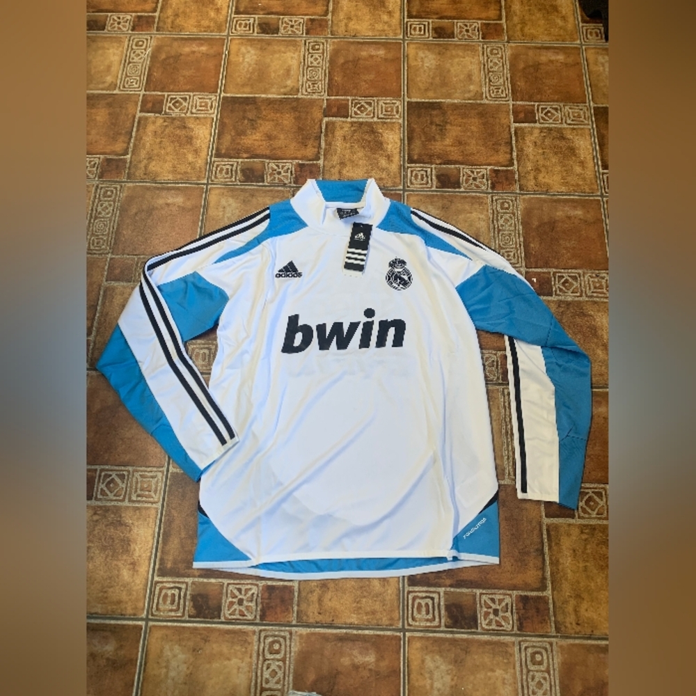Adidas Real Madrid 2012 Long Sleeve Quarter Zip Training Jacket Size M